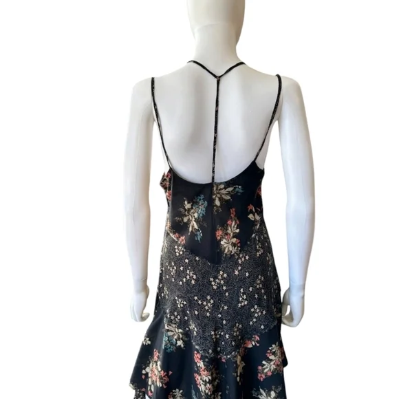 Free People Floral Black Dress Size Small - Picture 5 of 5